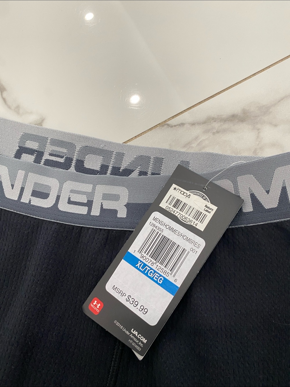 Under Armour Black Men's Athletic Compression Joggers - Picture 2 of 5